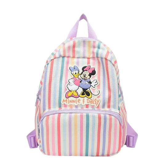 Minnie Mouse & Daisy Duck Pastel Striped Kids Backpack