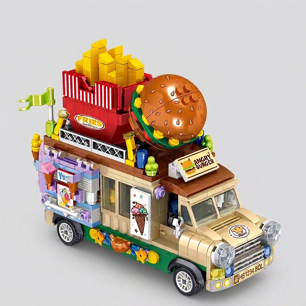 Hamburger Food Truck Building Block Set