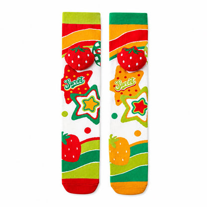 Funky Fruit 3D Cartoon Knee-High Socks