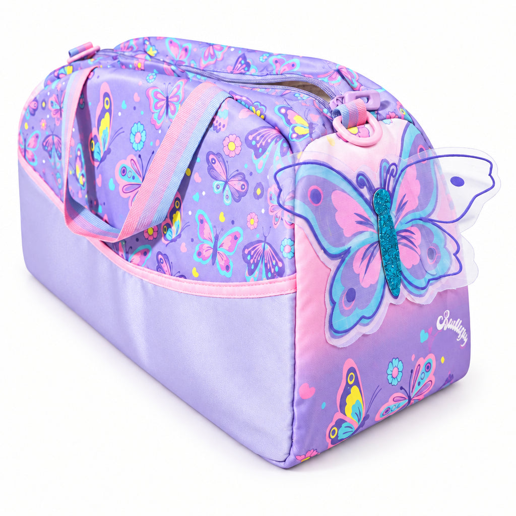 2-Piece Kids Butterfly Fantasy Small Backpack & Duffel Bag Travel Set