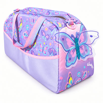 2-Piece Kids Butterfly Fantasy Small Backpack & Duffel Bag Travel Set