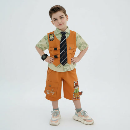 Zootopia Dashing Nick Wilde Little Fox 4-Piece Summer Suit Set