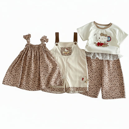 Girls' Safari Sweetheart 4-Piece Outfit Set