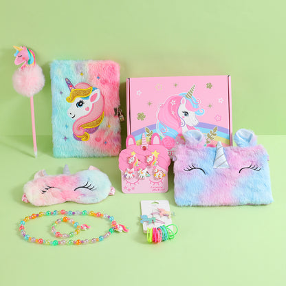 Children's Unicorn Stationery and Hairpins Gift Set Box