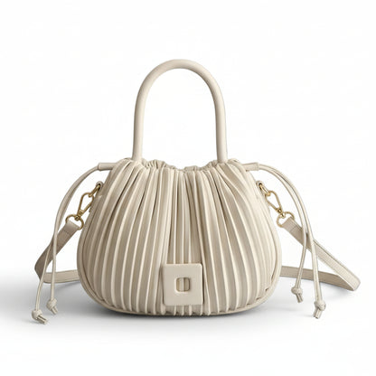 Pleated Bucket Crossbody Bag