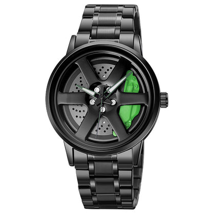 Radial Caliper X Matt Black Quartz Wristwatch