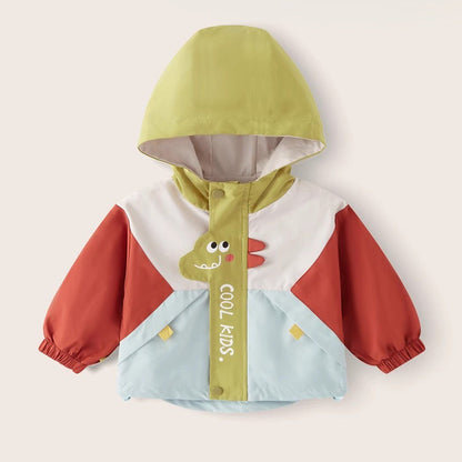Boys' Kids 3D Dinosaur Colorblock Windbreaker