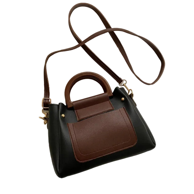 The Two-Tone Top Handle Crossbody Bag