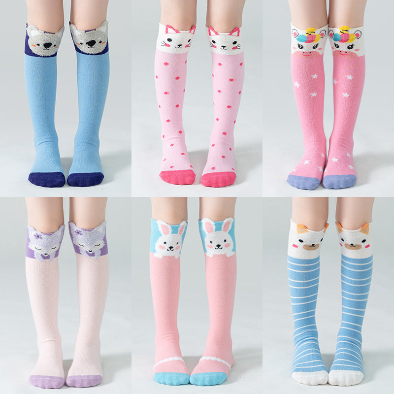 Girls Animal Cartoon Over-The-Knee Crazy Socks