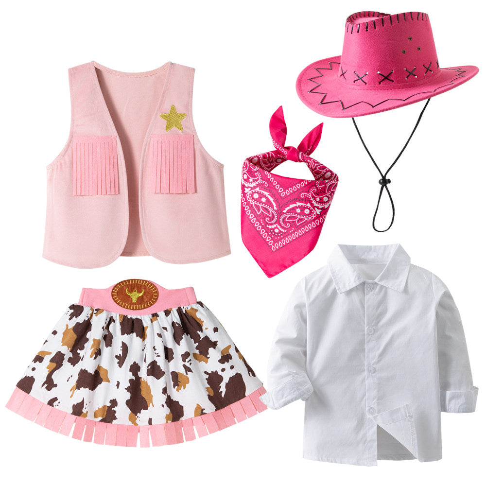 Pink Western Cowgirl Costume Set