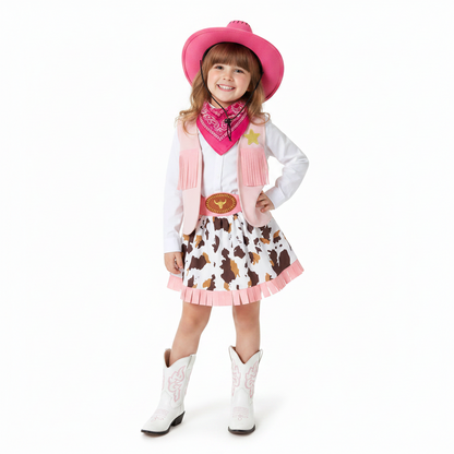 Pink Western Cowgirl Costume Set