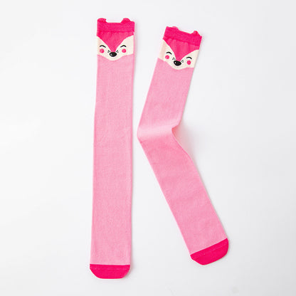Girl's Adorable Animal Themed Over-The-Knee Crazy Socks