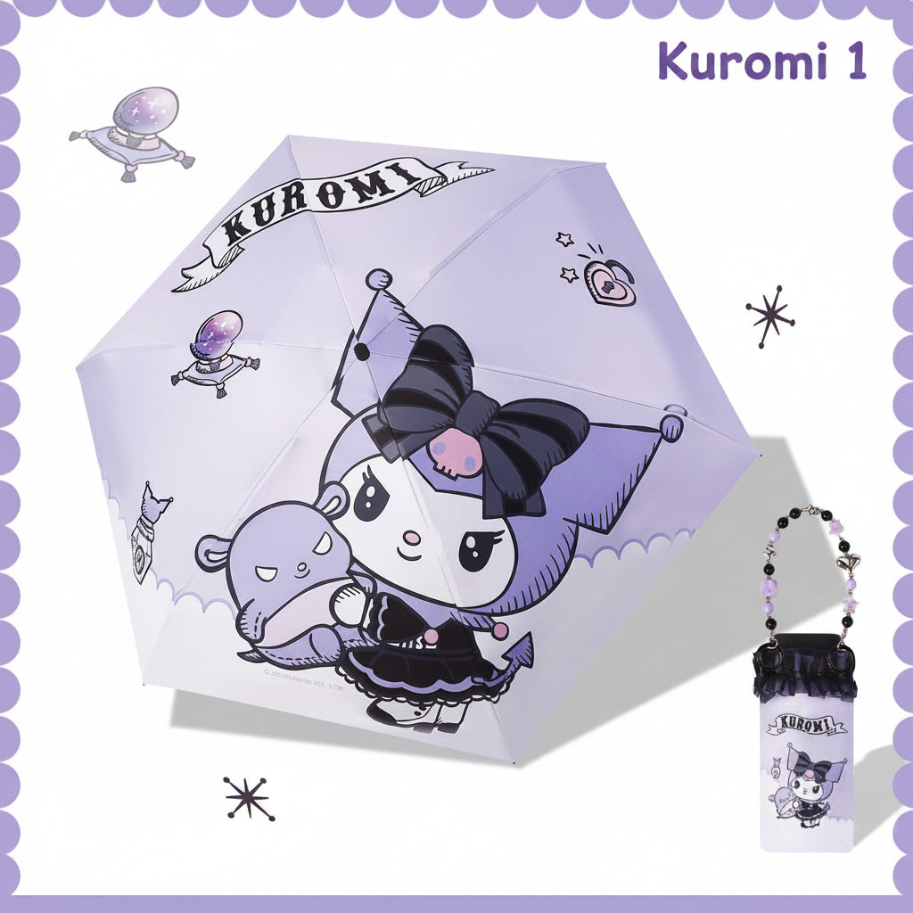 Sanrio Kuromi Compact Foldable Umbrella