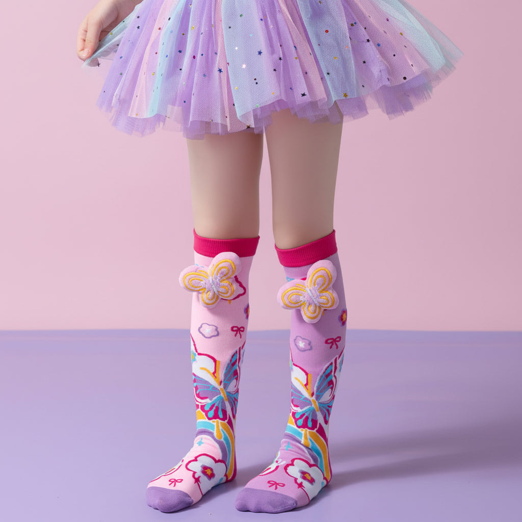 Girls' Cute 3D Cartoon Knee-High Crazy Socks