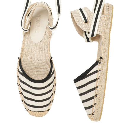 TONIVIS Women's Lace-Up Espadrille Shoes