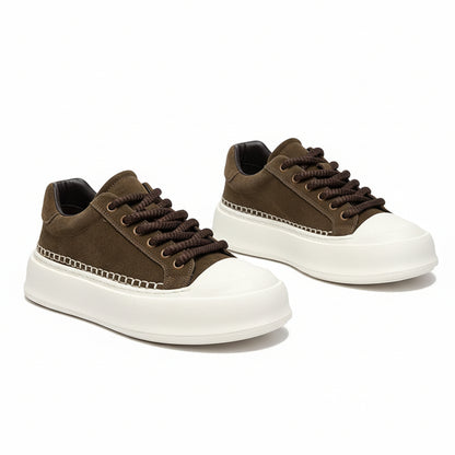 Men's Vibe Suede Casual Shoes - Coffee Brown