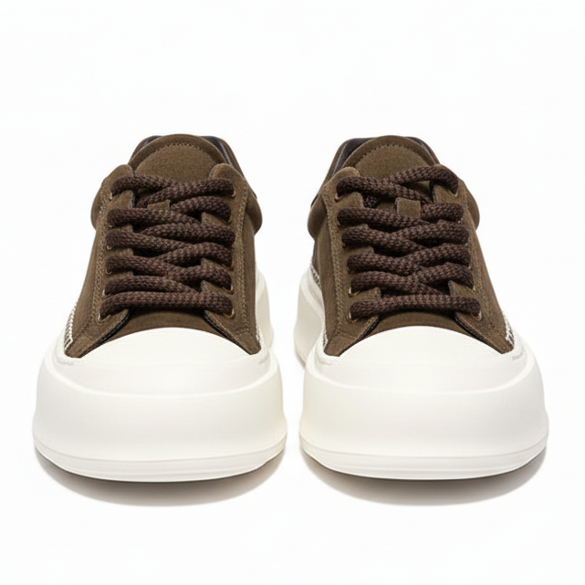 Men's Vibe Suede Casual Shoes - Coffee Brown