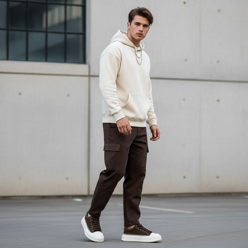 Men's Vibe Suede Casual Shoes - Coffee Brown