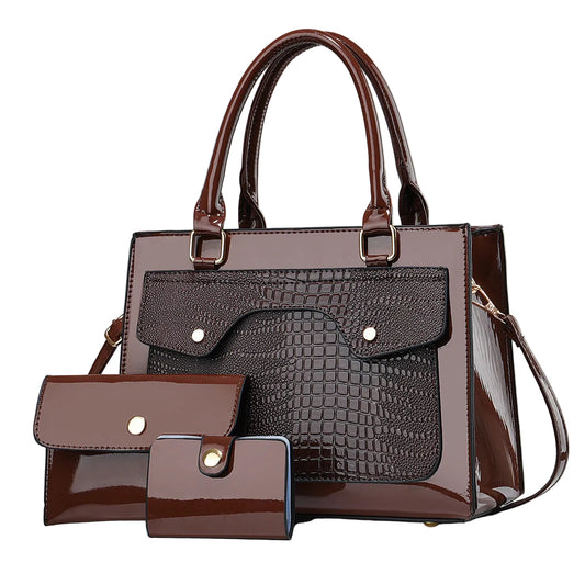Classic LustraLuxe Trio Handbag/Crossbody Bag