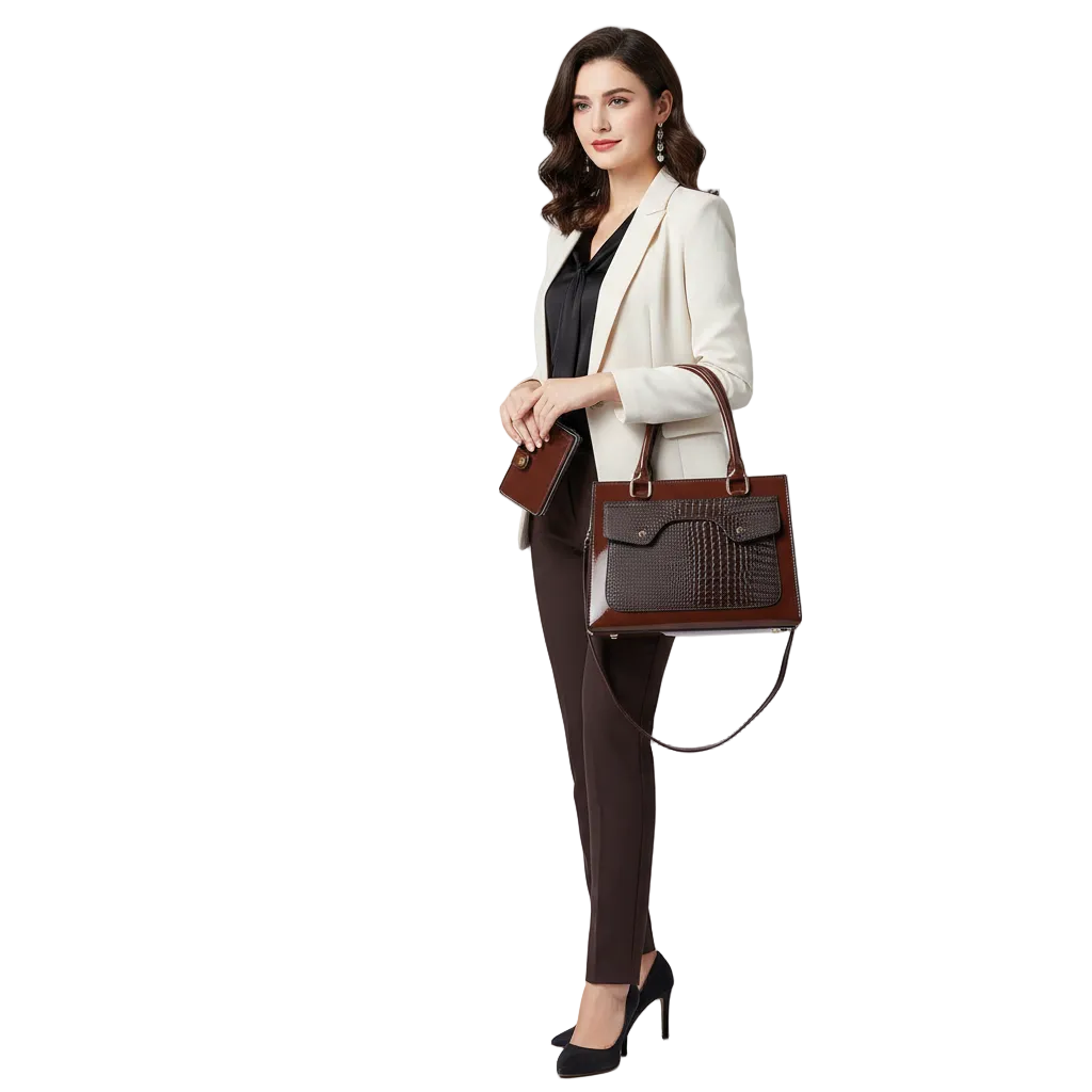 Classic LustraLuxe Trio Handbag/Crossbody Bag