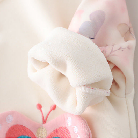 Pixie Dust Butterfly Girls' Sweatshirt and Sweatpants 2-Piece Outfit Set