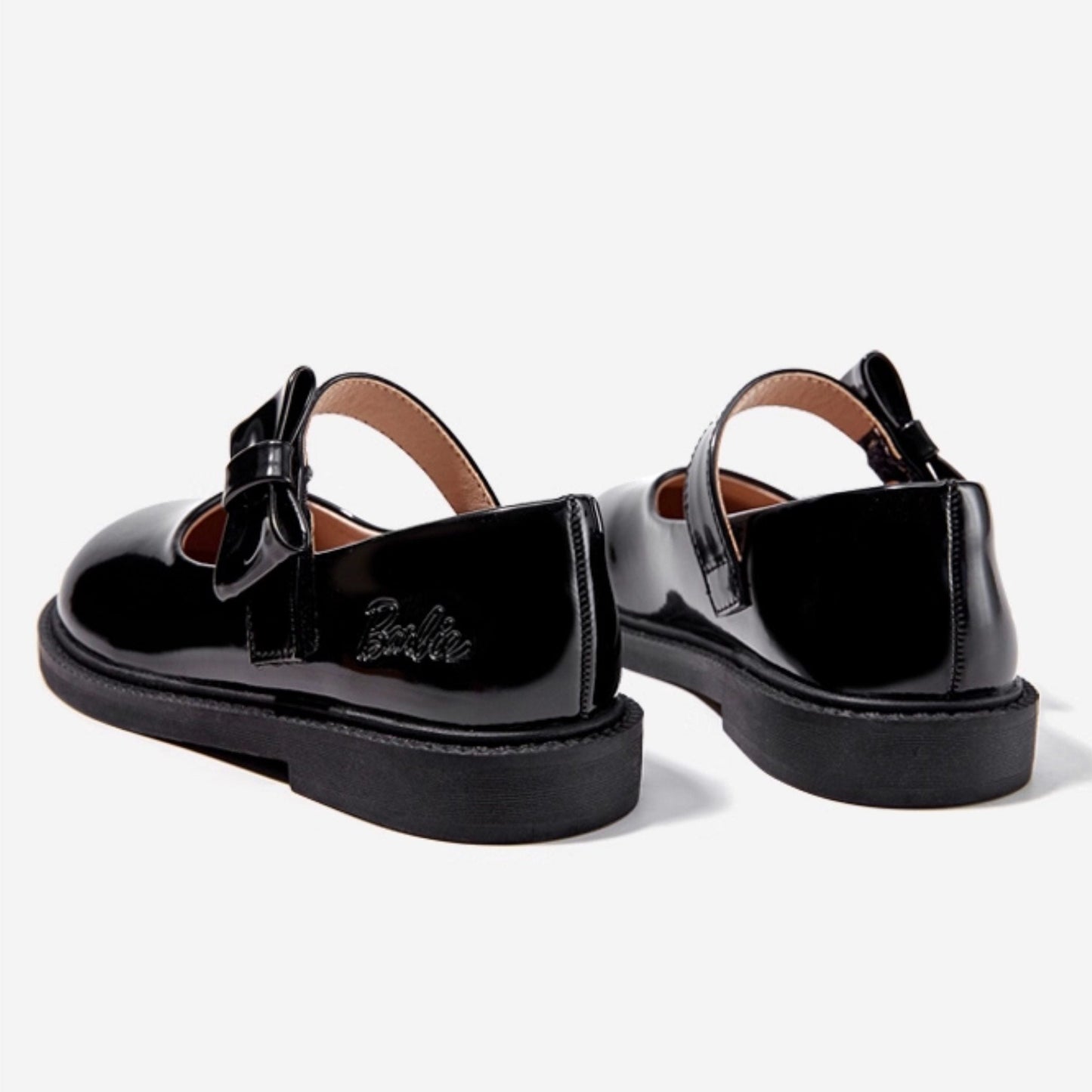 Barbie | Girl's Stylish Leather School Shoes - Heart
