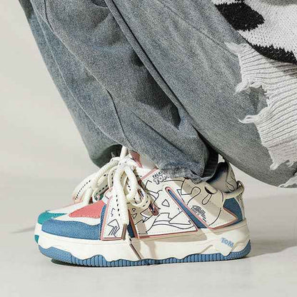 TALKING TOM | Graffiti Casual Sneakers - 2 Tone Intense