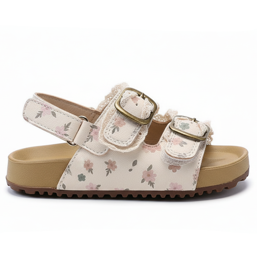 Floral Cork Sandals for Girl's
