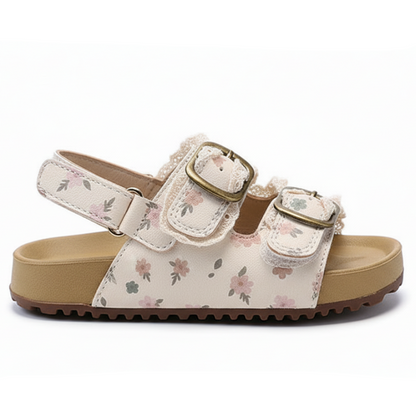 Floral Cork Sandals for Girl's