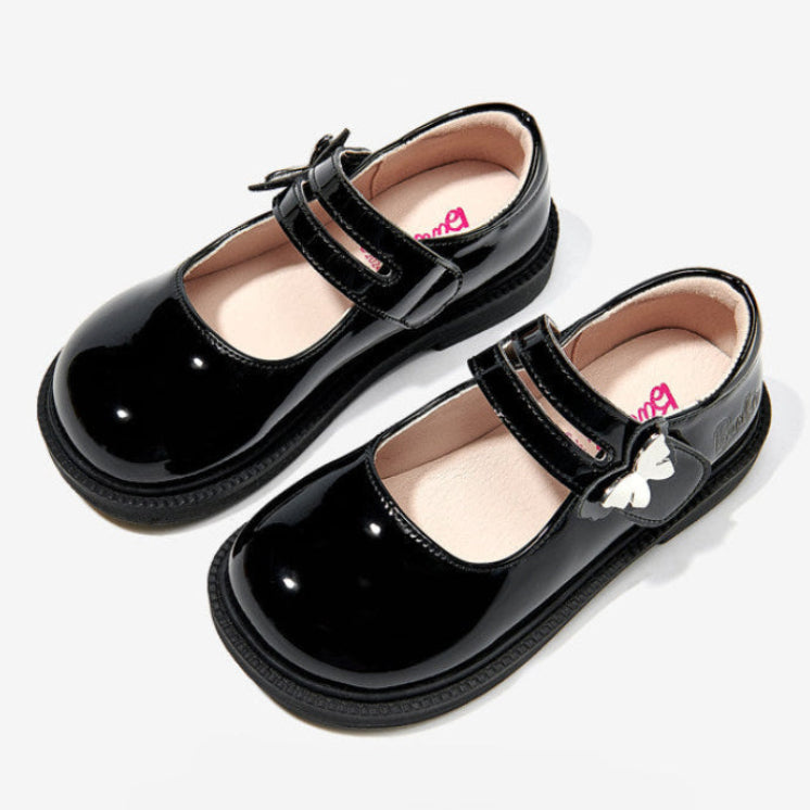 Barbie | Girl's Stylish Leather School Shoes - Heart