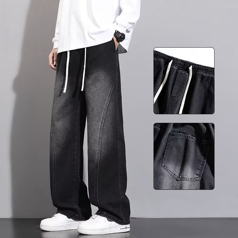 Men's Wide-Leg Denim Baggy Jeans