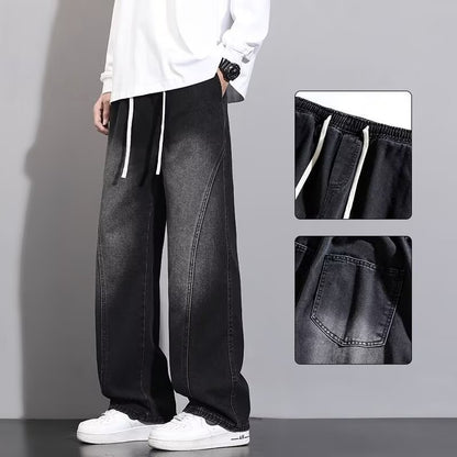 Men's Wide-Leg Denim Baggy Jeans