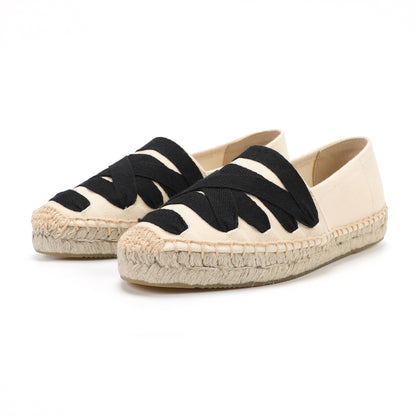 TONIVIS Women's Slip-On Webbing Espadrille Shoes