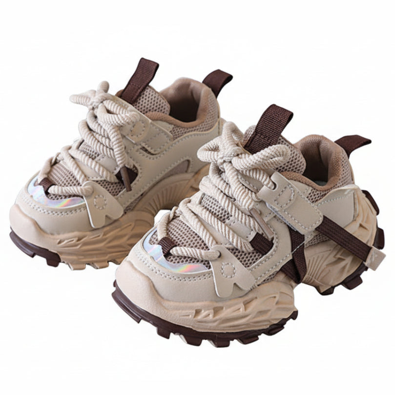 Children's Olympus Thick Soft Sole Sneakers - Gray