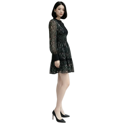Lace Temperament Long Sleeve Dress
