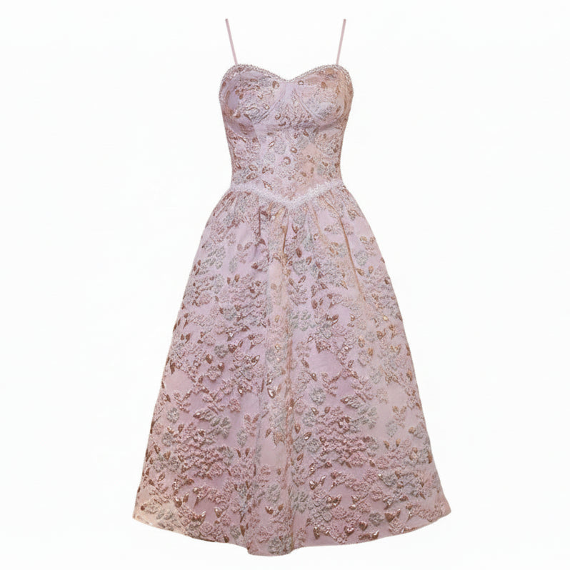 Fiore Gem Suspender Midi Dress.