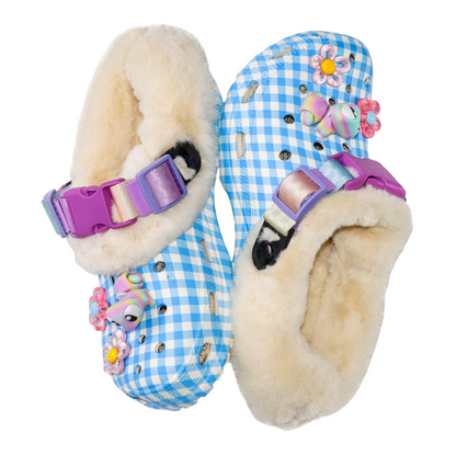 AeroGrip Gingham Clog Sandals