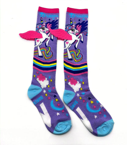 Children's Vibrant 3D Knee-High Crazy Socks