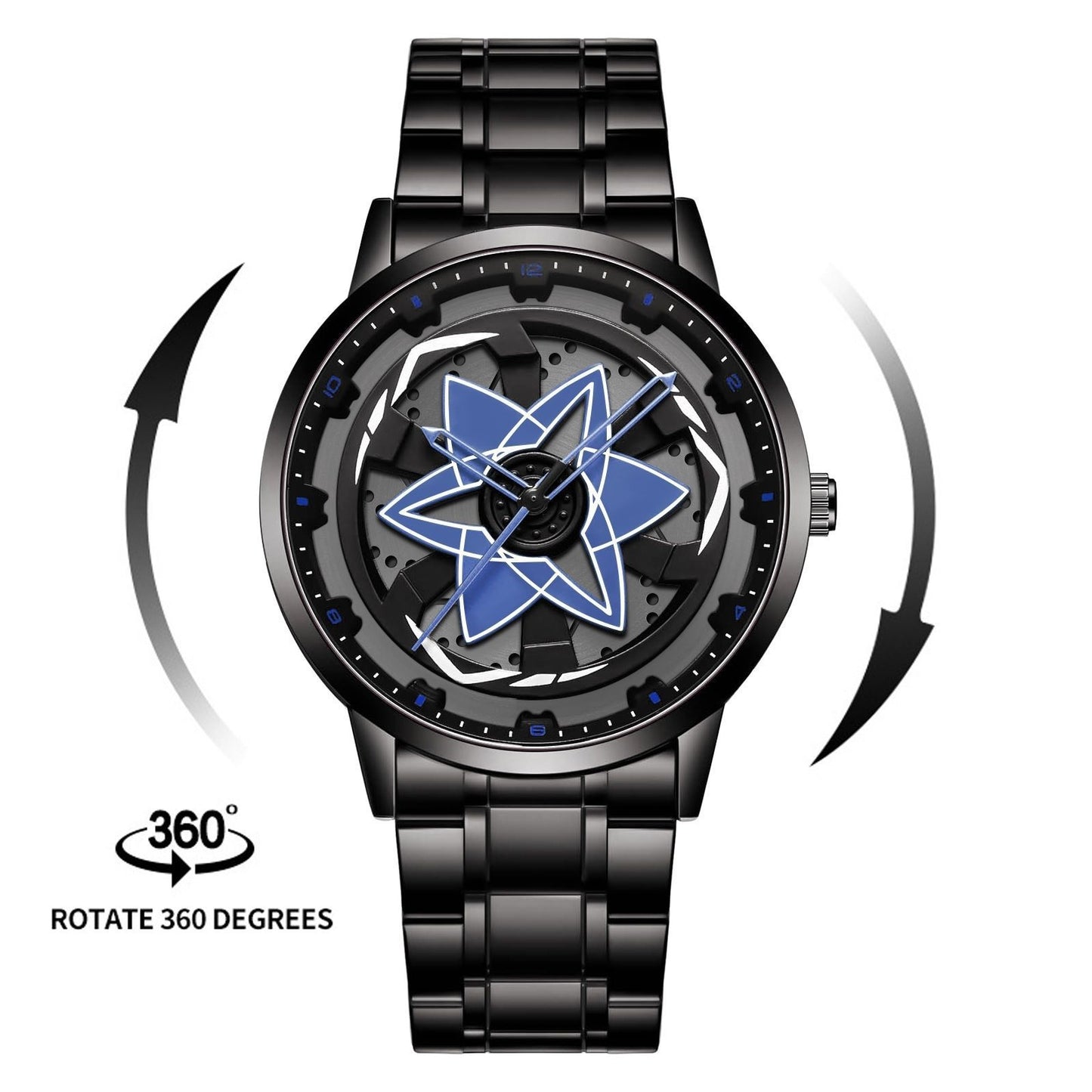 Men's Sasuke Sharingan Quartz Rotating Wristwatch