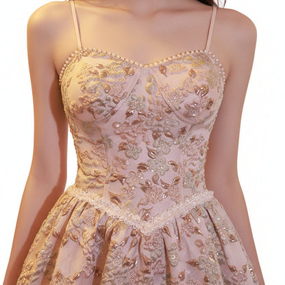 Fiore Gem Suspender Midi Dress.