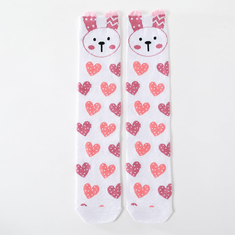 Girls' Cute Animal Knee-High Crazy Socks