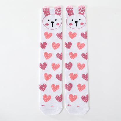 Girls' Cute Animal Knee-High Crazy Socks