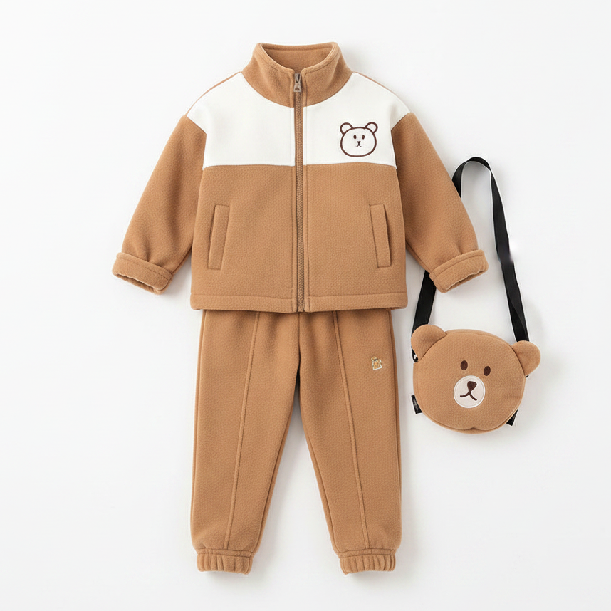 Boys' Teddy 3-Piece Fleece Tracksuit Set