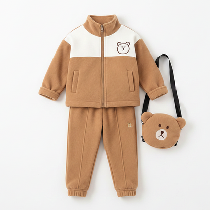 Boys' Teddy 3-Piece Fleece Tracksuit Set