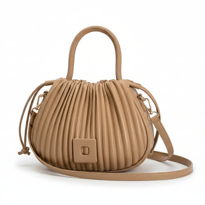 Pleated Bucket Crossbody Bag