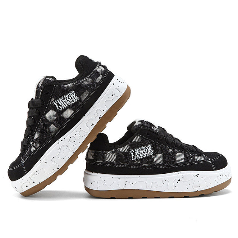 Sesame Street | Men's Plaid Chunky Casual Sneakers