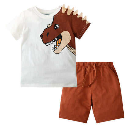 Boys Cute Cartoon Summer 2-Piece Outfit Set