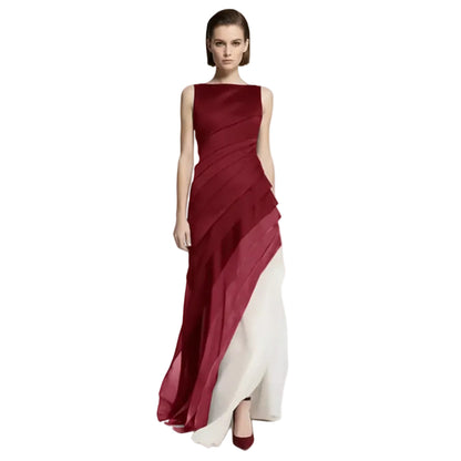 Ombré Layered Organza Maxi Dress.