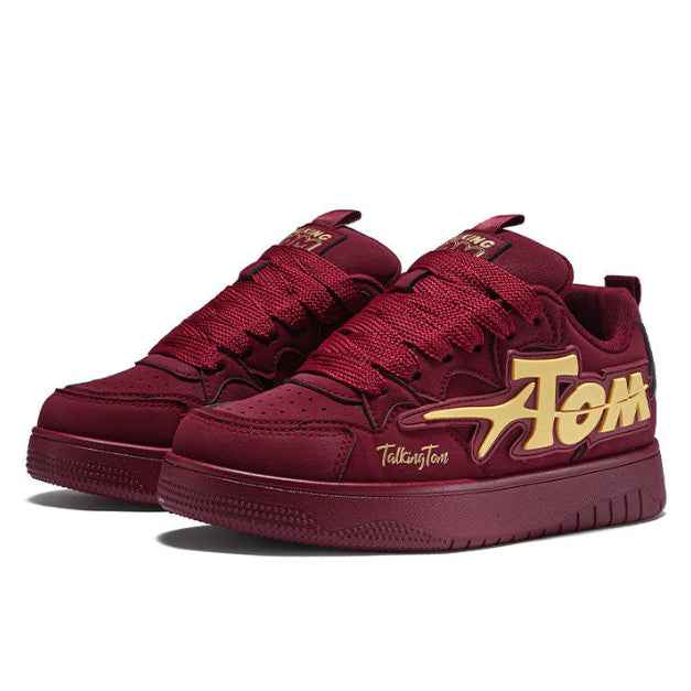 TALKING TOM | Suede Sports Board Shoes - Burgundy
