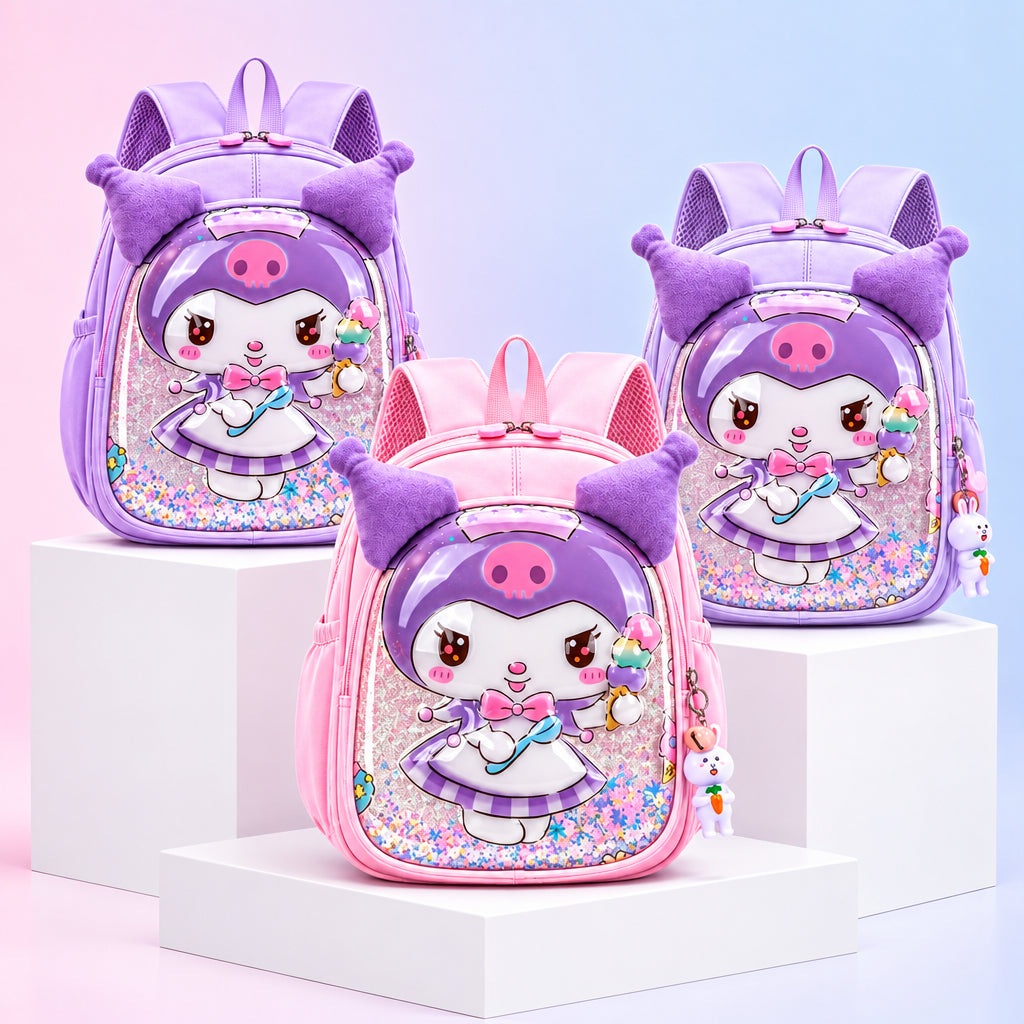Kawaii Kuromi 3D Hard Shell Kids Backpack